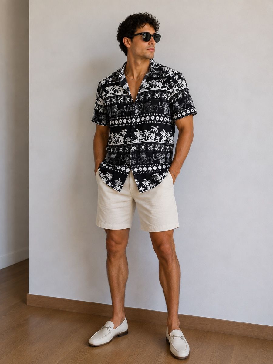 Shein Chemises: SHEIN HEMD MIT MUSTER GR. S – D'occasion à Winterthur par fij_f65r
