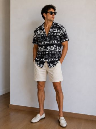 SHEIN HEMD MIT MUSTER GR. S