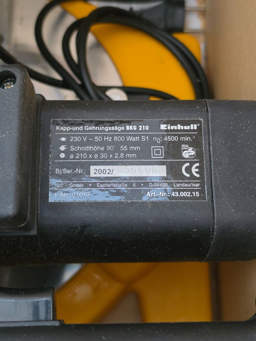 Einhell Seghe: Kappsäge Gehrungssäge - Einhell Bavaria BKG 210 - 2002 – Usato da Birr venduto da DisDas 4