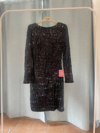 Yumi Partykleid Cocktailkleid Pailletten schwarz 36 NEU