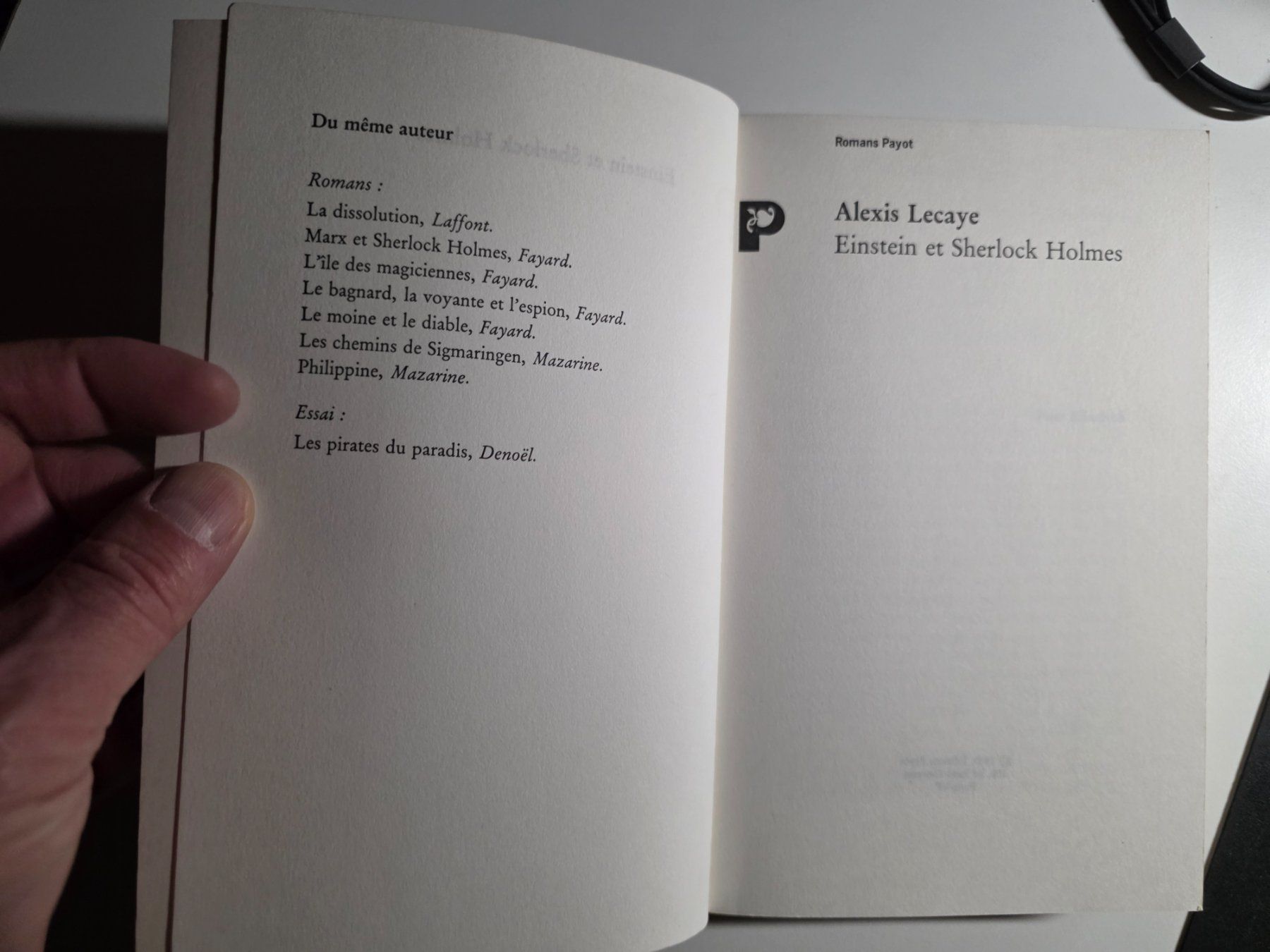 Libri: Alexis Lecaye - Einstein et Sherlock Holmes - 1989 – Usato da Walterswil BE venduto da Lonitti 5