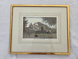 Vintage Lithographie  "Bei Wil um 1930" von Paul Wyss