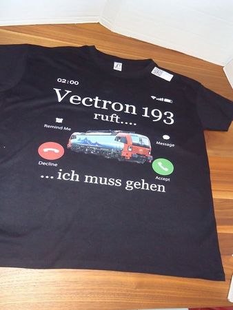 T-Shirt Vectron 193 ruft... Grösse S, schwarz