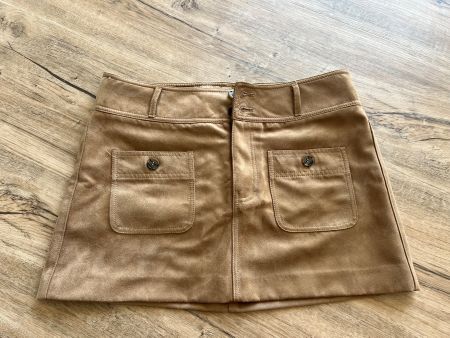 H&M Wildlederrock in Camel, Groesse 38
