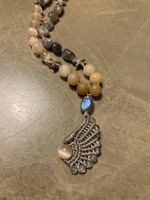 Collier bohème fait main – pierres naturelles & mer