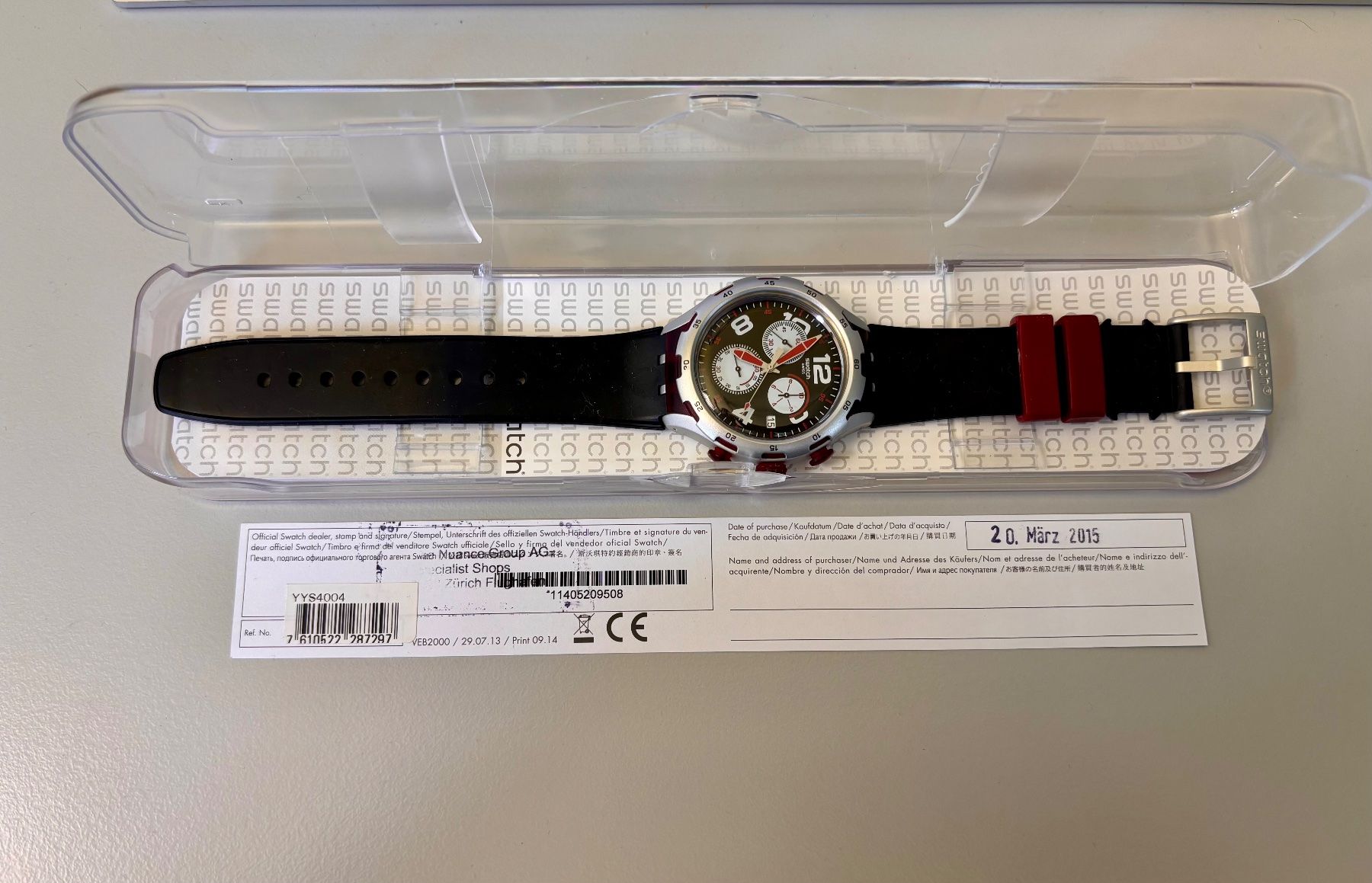 Swatch Orologi: Swatch Irony Xlite Chrono Red Wheel – Usato da Hindelbank venduto da brm_72zv