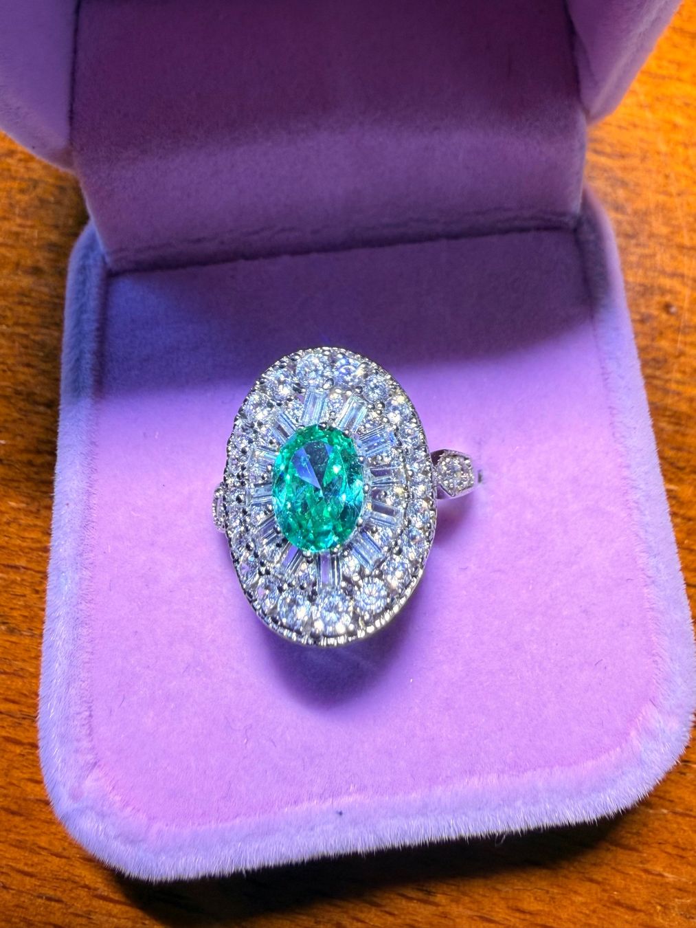 Anelli: Bague Aigue-marine – Nuovo e nell'imballaggio originale da St-Maurice venduto da Sandrinette123