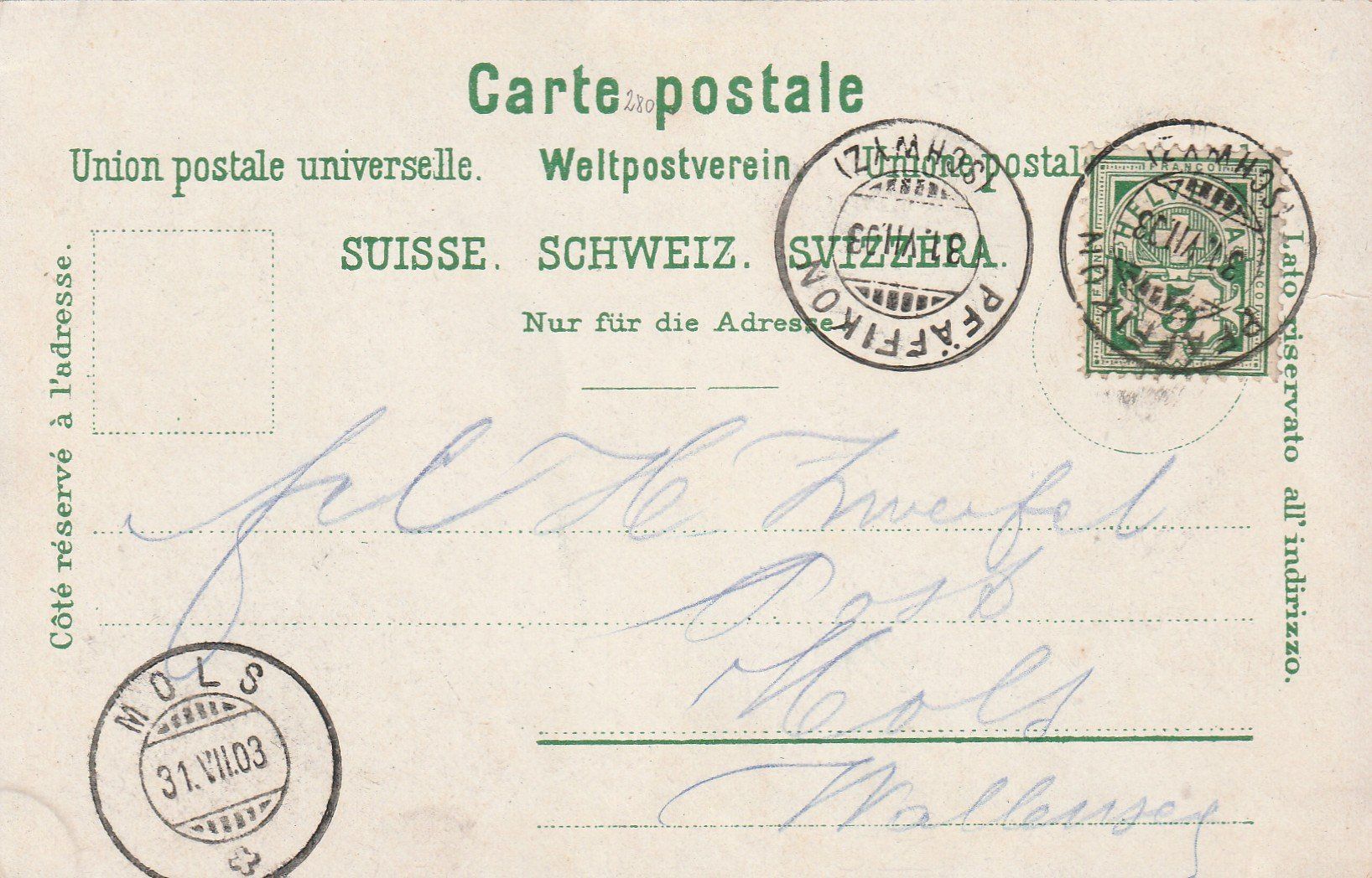 Ansichtskarten: Pfäffikon Litho – Gebraucht aus Rorschacherberg von fratovi2 1