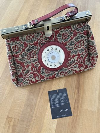 Ausgefallene Handtasche "Latilde" mit Drehscheibe, neu!