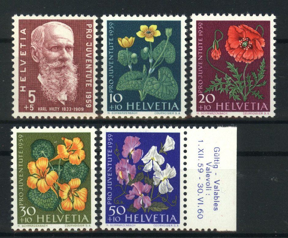 Tutti i francobolli: 1959, Pro Juventute, ohne Falz ** – Usato da Willisau venduto da Vollstempel