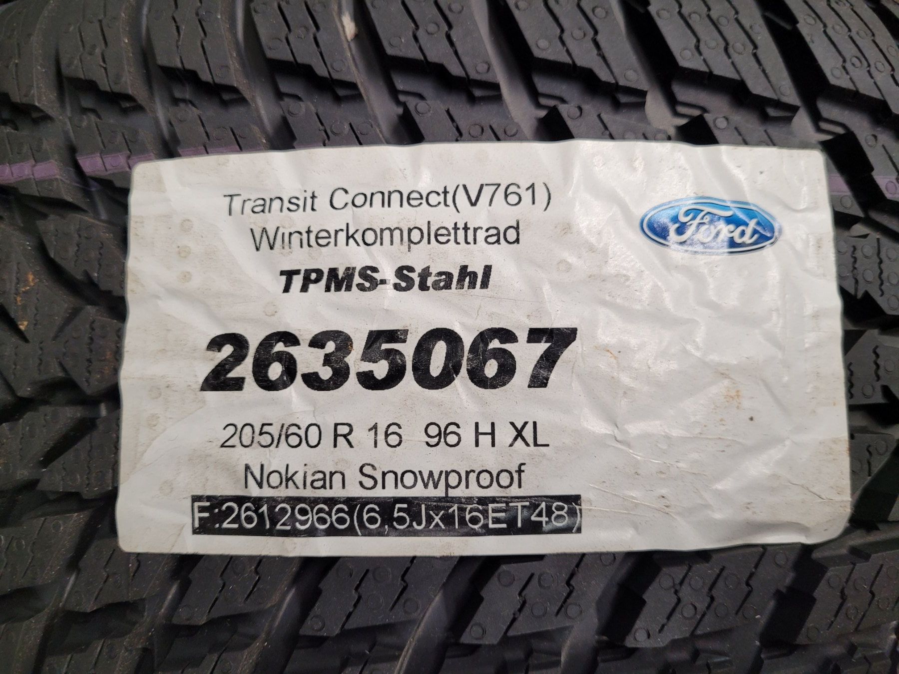 Ford Pneumatici & Ruote complete: Winterradsatz Stahl zu Ford Connect – Nuovo (secondo la descrizione) da Worben venduto da Auto_Center_AG