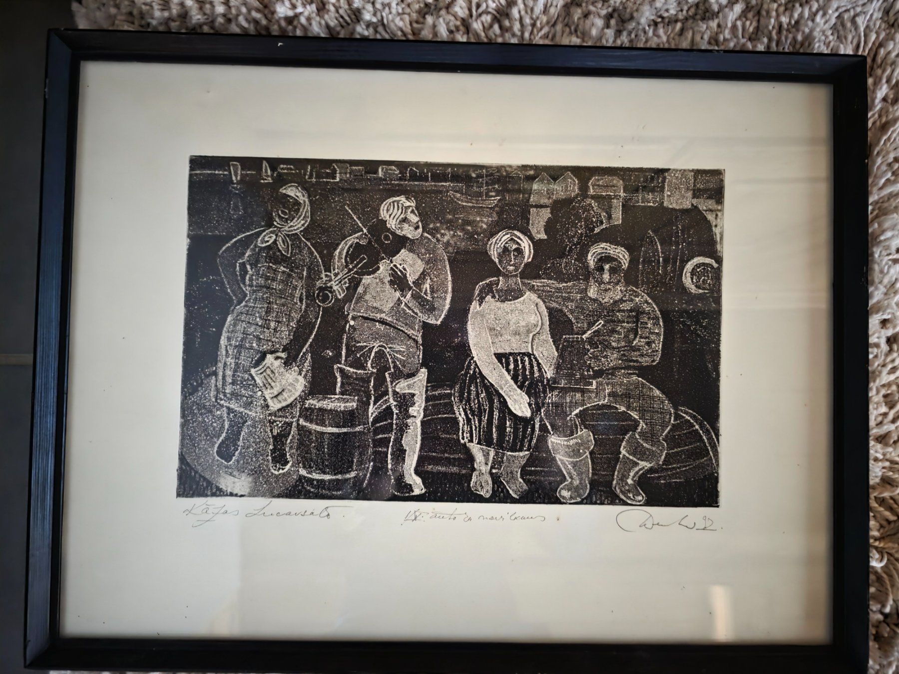 Foto & Immagini: Bild Lithografie Holzschnitt signiert – Usato da Walterswil BE venduto da Lonitti
