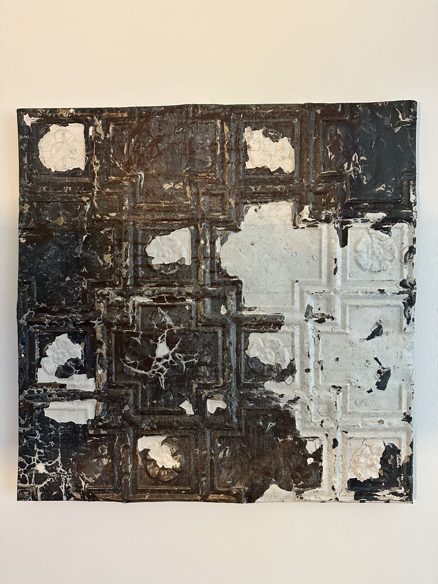 Gemälde: Antique NY painted ceiling tile, wall deco – Neu (gemäss Beschreibung) aus Zürich von and_hwf7