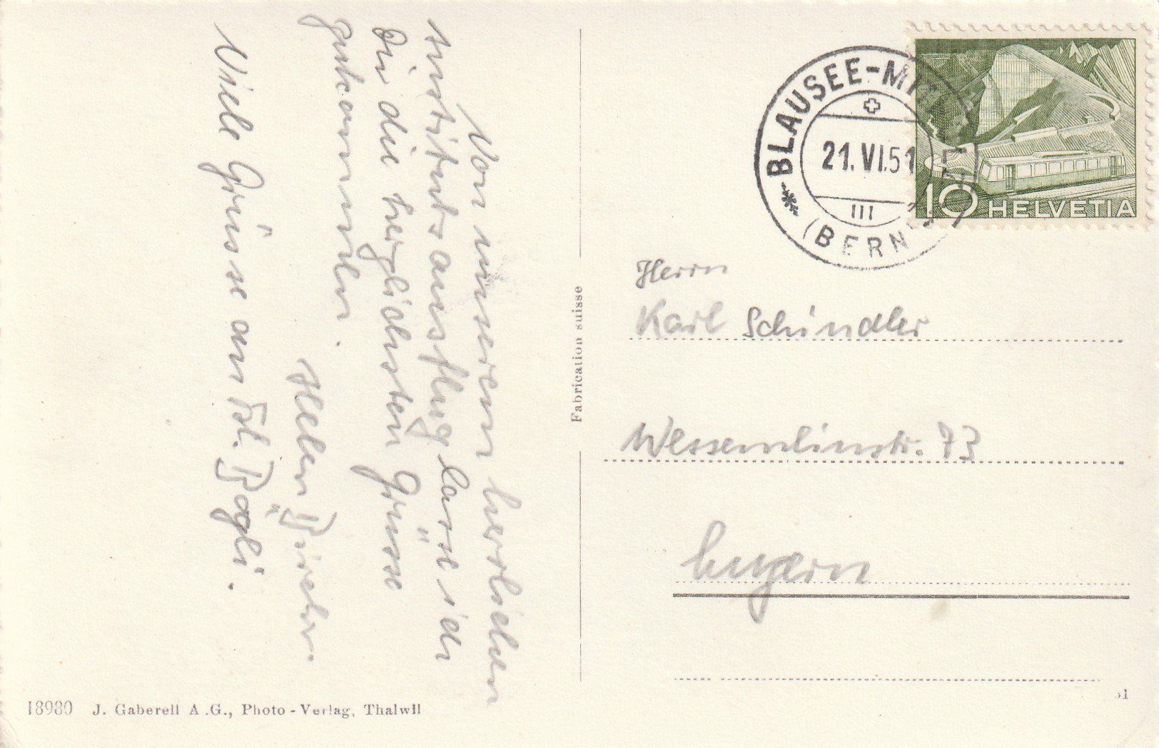 Cartoline postali: 2 AK Blausee – Usato da Rorschacherberg venduto da fratovi2 1