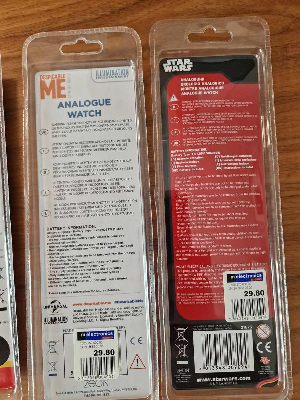 Orologi: Kinder-Uhren im Set: Star Wars, Minions, Mickey, Neu & OVP – Nuovo e nell'imballaggio originale da Zürich venduto da Allerlei_Shop 8