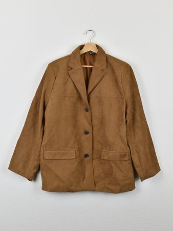 H&M Blazer, Wildlederoptik, Gr.L, oversized