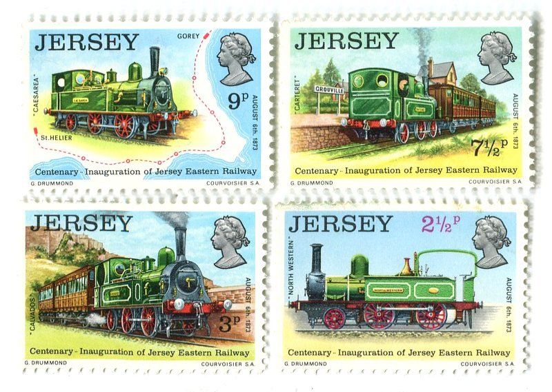 Alle Briefmarken: Briefmarken "Lokomotiven". Jersey – Neu und originalverpackt aus Basel von Butsch5