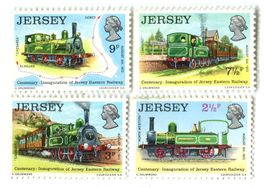Briefmarken "Lokomotiven". Jersey