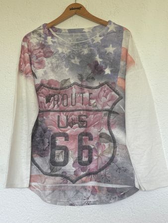 Route 66 Shirt, Langarm, Grösse M, Top Zustand!
