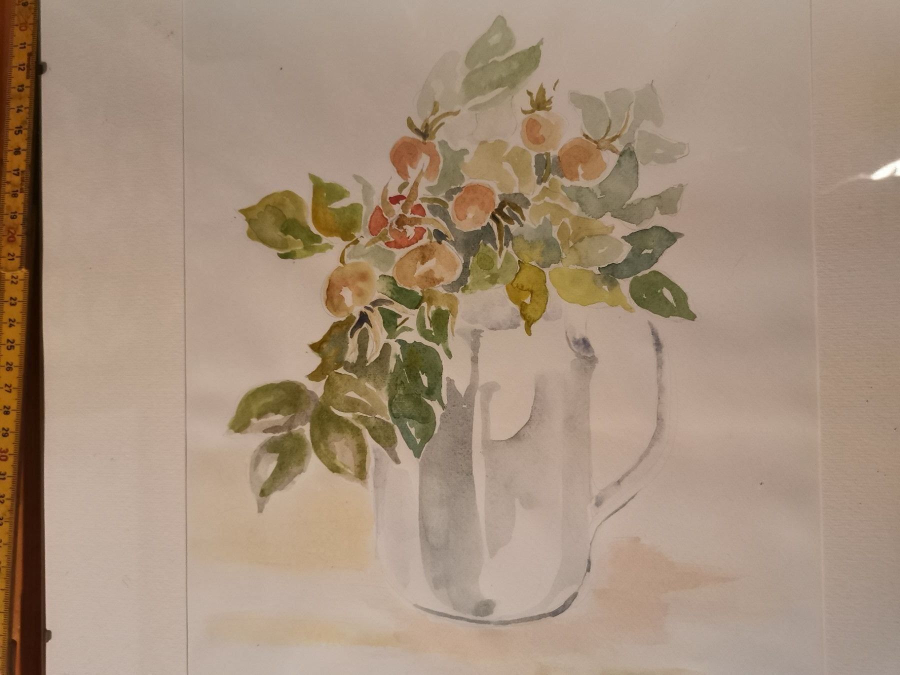 Tableaux: Aquarell Hagebutte Original Malerei – D'occasion à Berneck par Hansi_Muenz 1