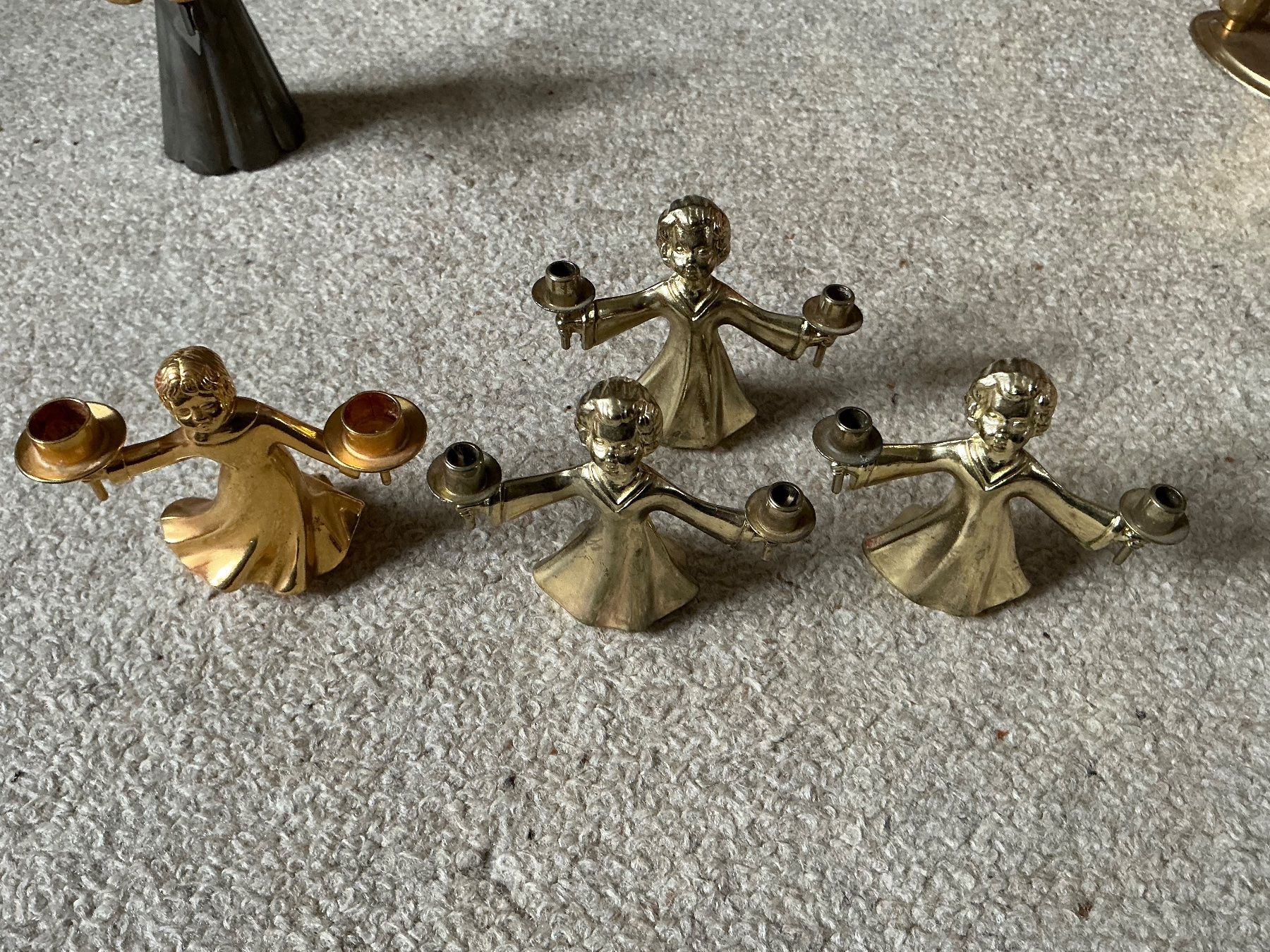 Portacandele: 13 Kerzenhalter Engel Messing, gebraucht – Usato da Jona venduto da Jancy60 3