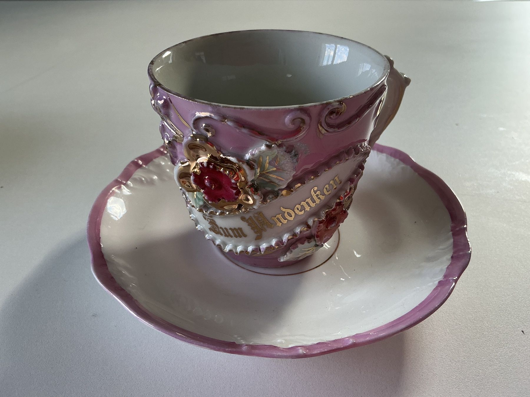 Tazze: Uralte Kaffeetasse mit Unterteller – Usato da Triesen venduto da boston7