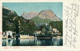 Lugano - San Mamette e Drano Ticino Litho 1901
