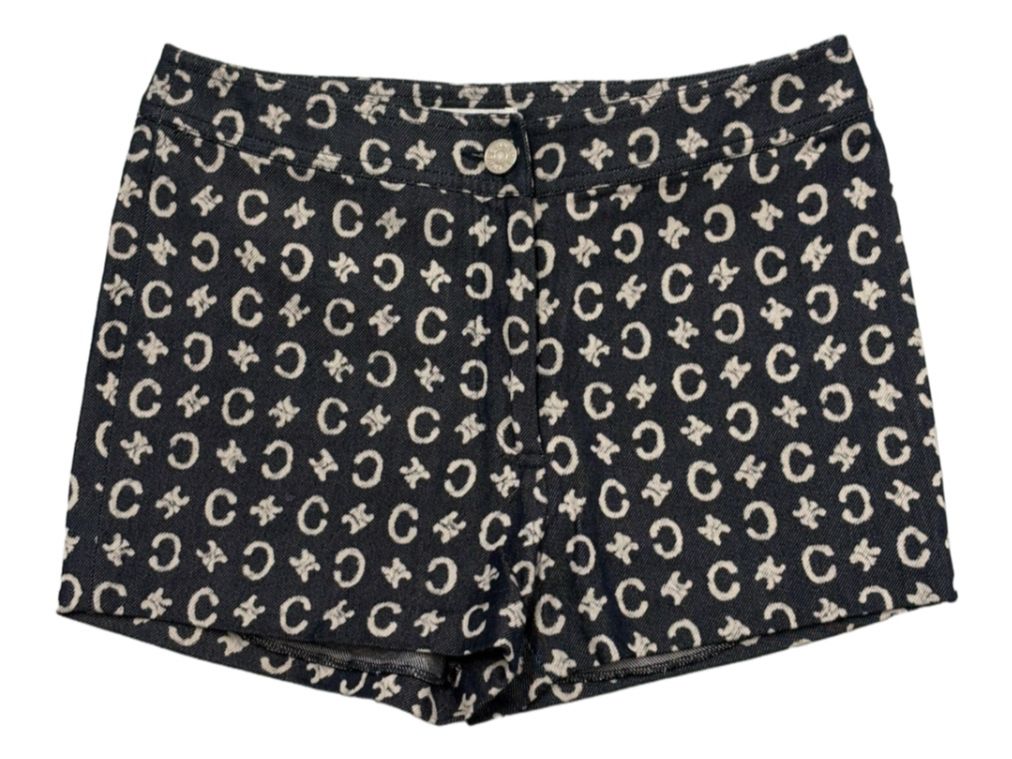 Celine Pantaloni: Celine Mini Shorts Grösse 34 denim schwarz Monogram – Nuovo (secondo la descrizione) da Regensdorf venduto da secondchancefashion