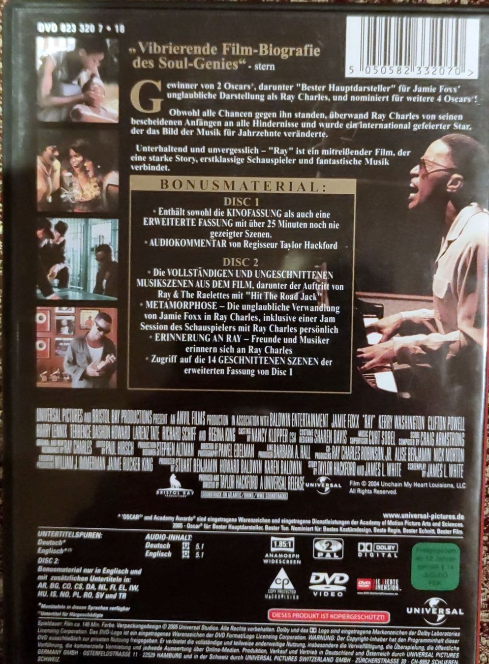 Tutti i DVDs: Ray (2 Disc Award Edition) – Usato da Burg AG venduto da Franklin5736 1