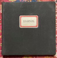 Livre noir vintage, registre de comptabilité