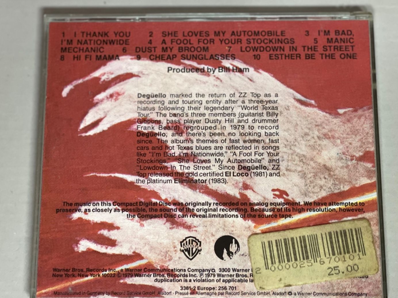 CD: ZZ Top-Degüello – Usato da Muri b. Bern venduto da AdidasCollector 4