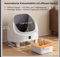 Automatische Katzentoilette mit APP Steuerung und Geruchskon