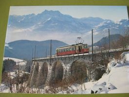 AK Leysin Winter mit Zug