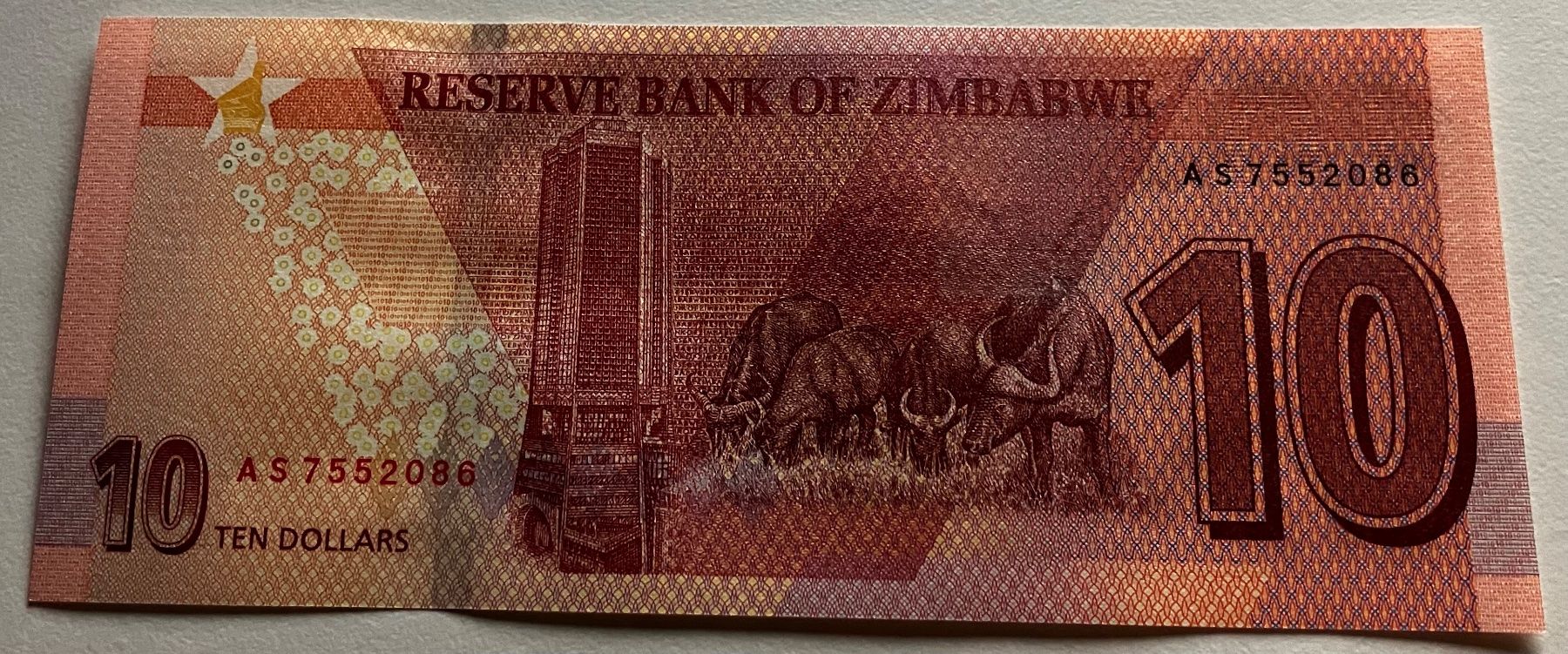 Banknoten: Zimbabwe 10 Dollars 2020 Neuwertig – Neu (gemäss Beschreibung) aus Algetshausen von Carrhard 1