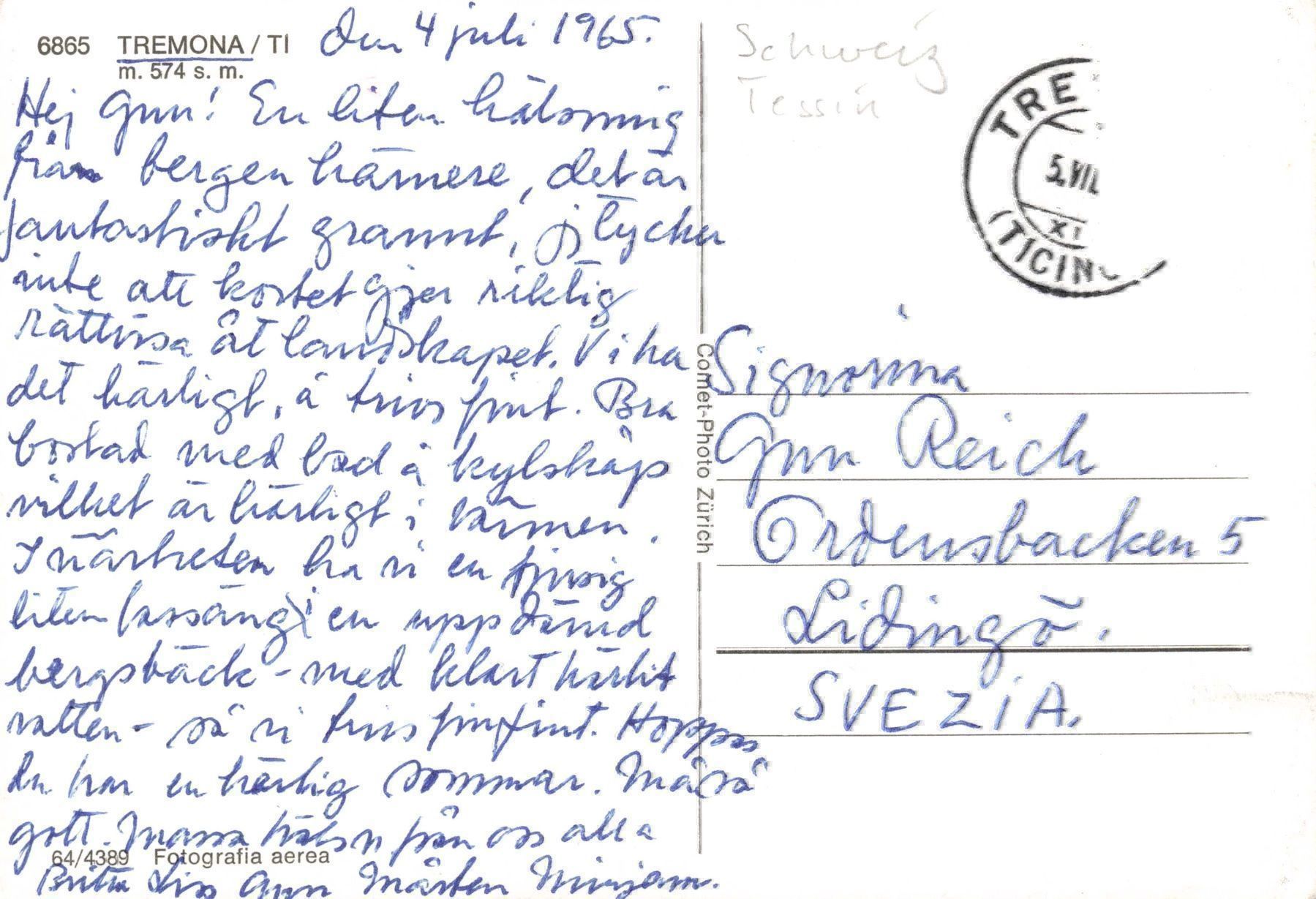 Cartoline postali: Tremona – Usato da Biasca venduto da Blenio71 1