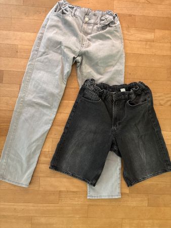 H&M Jeans und Shorts Set, Grösse 170, Top Zustand!