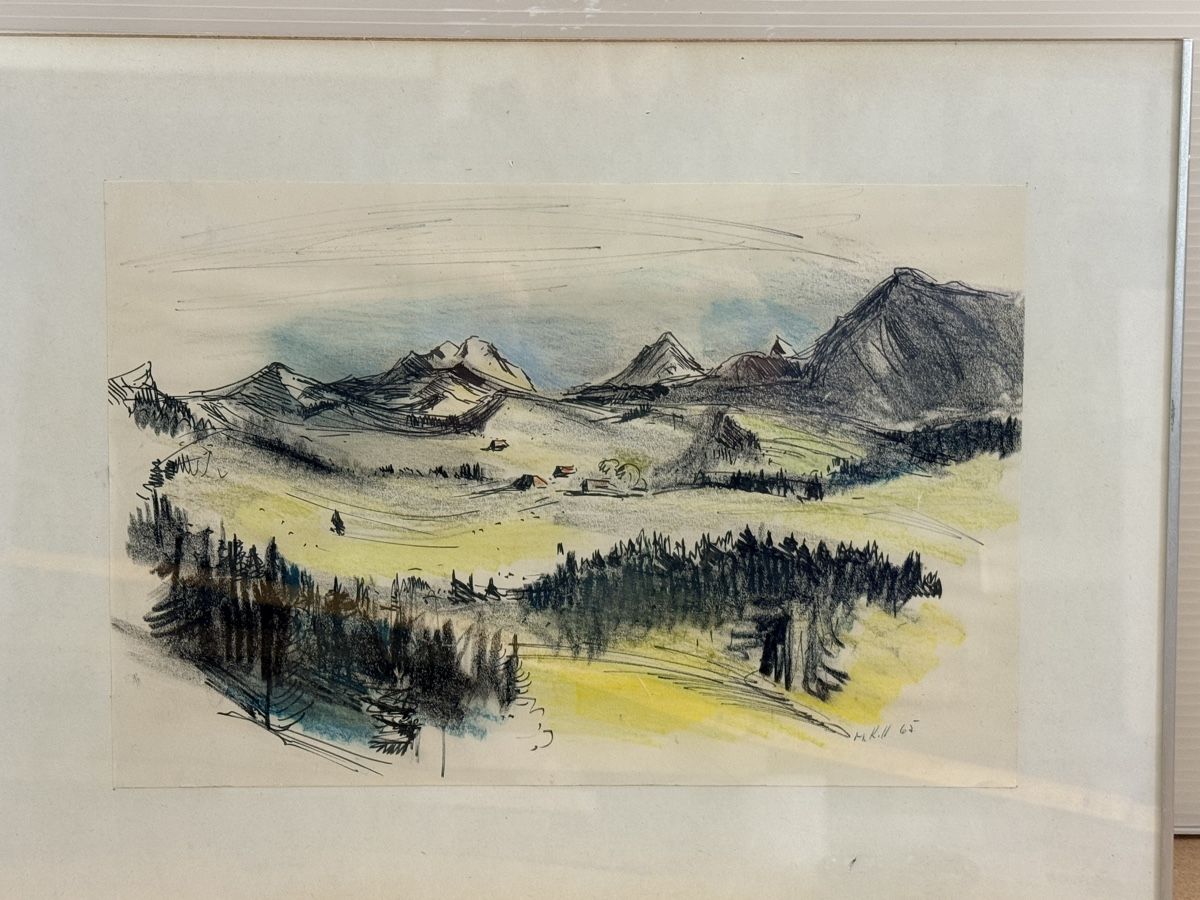 Dipinti: Gemälde - Landschaft - M.K – Usato da Solothurn venduto da NUVICO 1