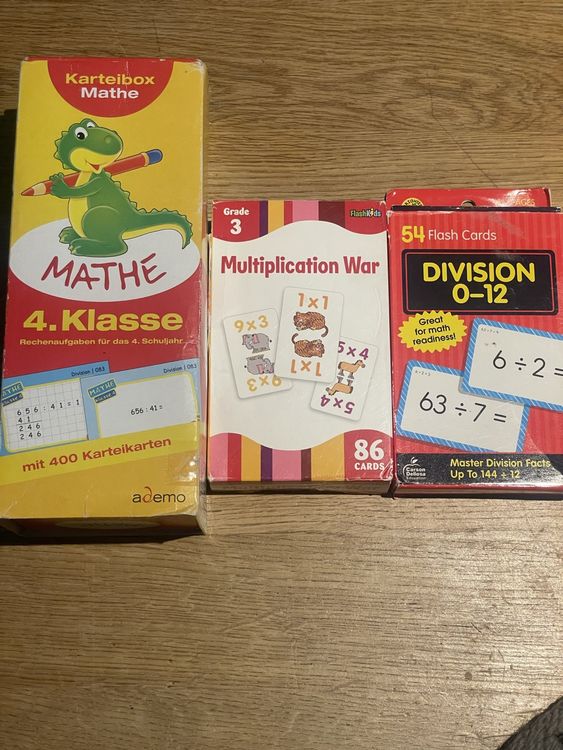 Mathe-Lernkarten für Kinder – 3 Sets für spielerisches Lerne (Gebraucht