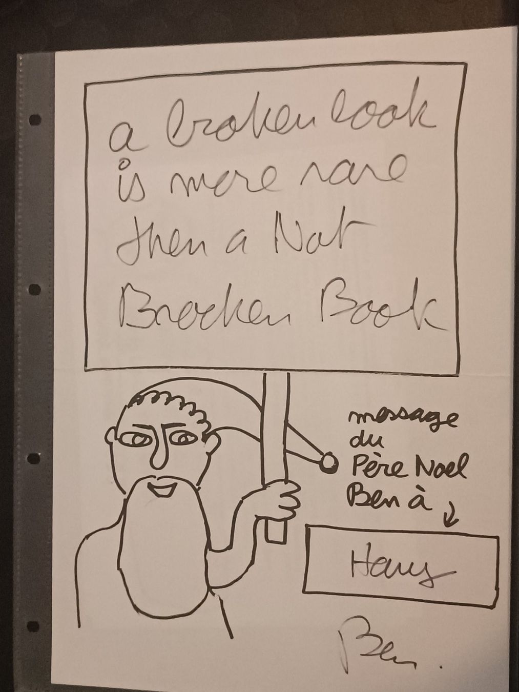 Autografi: Ben Vautier - handsigniert – Usato da Menziken venduto da Artographs