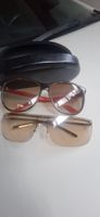 2 Gucci Sonnenbrillen braun mit Etui gebrauchter Zustand