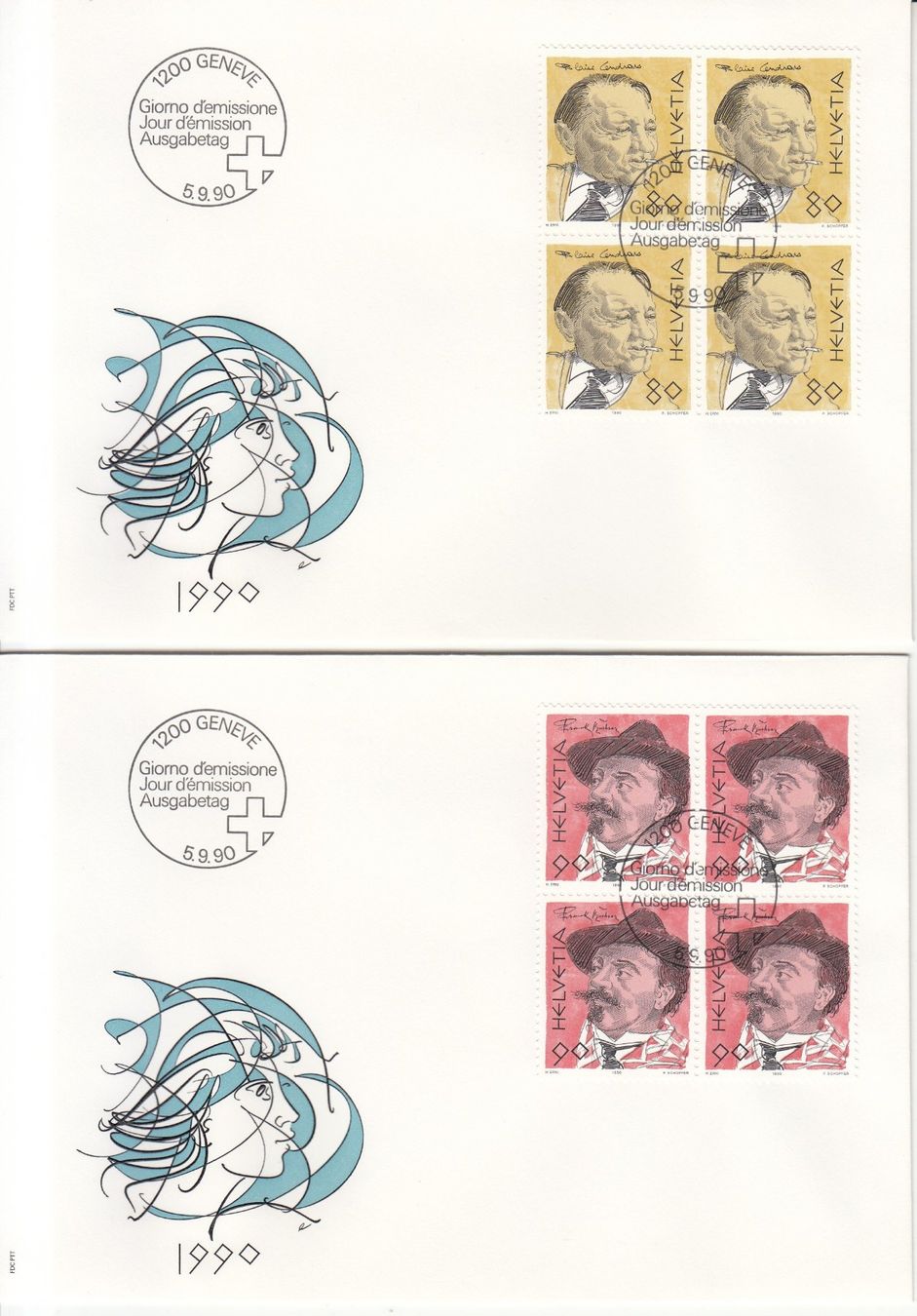 Alle Briefmarken: SBK 801 - 804 im 4er-Block FDC – Gebraucht aus Bürglen TG von StampGraf 2