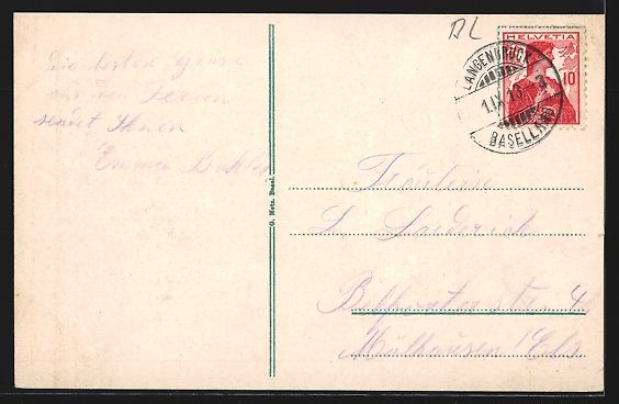 Cartoline postali: Kilchzimmer /Baselland, Ortsansicht mit  – Usato da Berlin venduto da bartko-reher 1