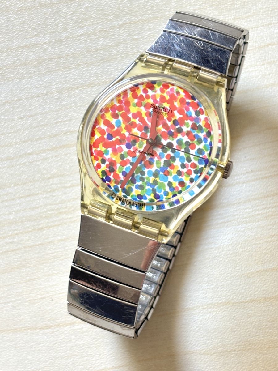 Swatch Orologi: Swatch Uhr bunte Punkte – Usato da Grenchen venduto da chththl
