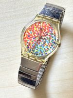Swatch Uhr bunte Punkte