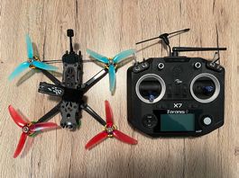 Drone FPV Nazgul Evoque F5X DJI Vista + QX7 + Crossfire