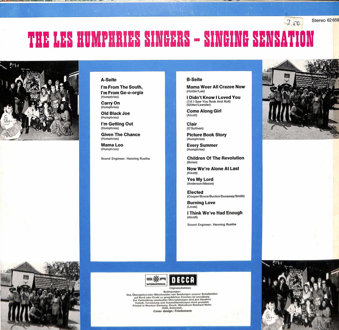 Dischi in vinile: LP Les Humphries Singers - Singing Sensation – Usato da Trimmis venduto da Beax72 1