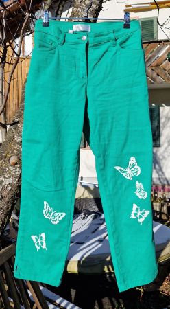 Hose Capri Schmetterlinge,bpc Selection Bonprix 2023,Gr. 42