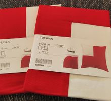 Ikea Tossdan Kissenbezug, Rot/Weiss, Neu & Originalverpackt
