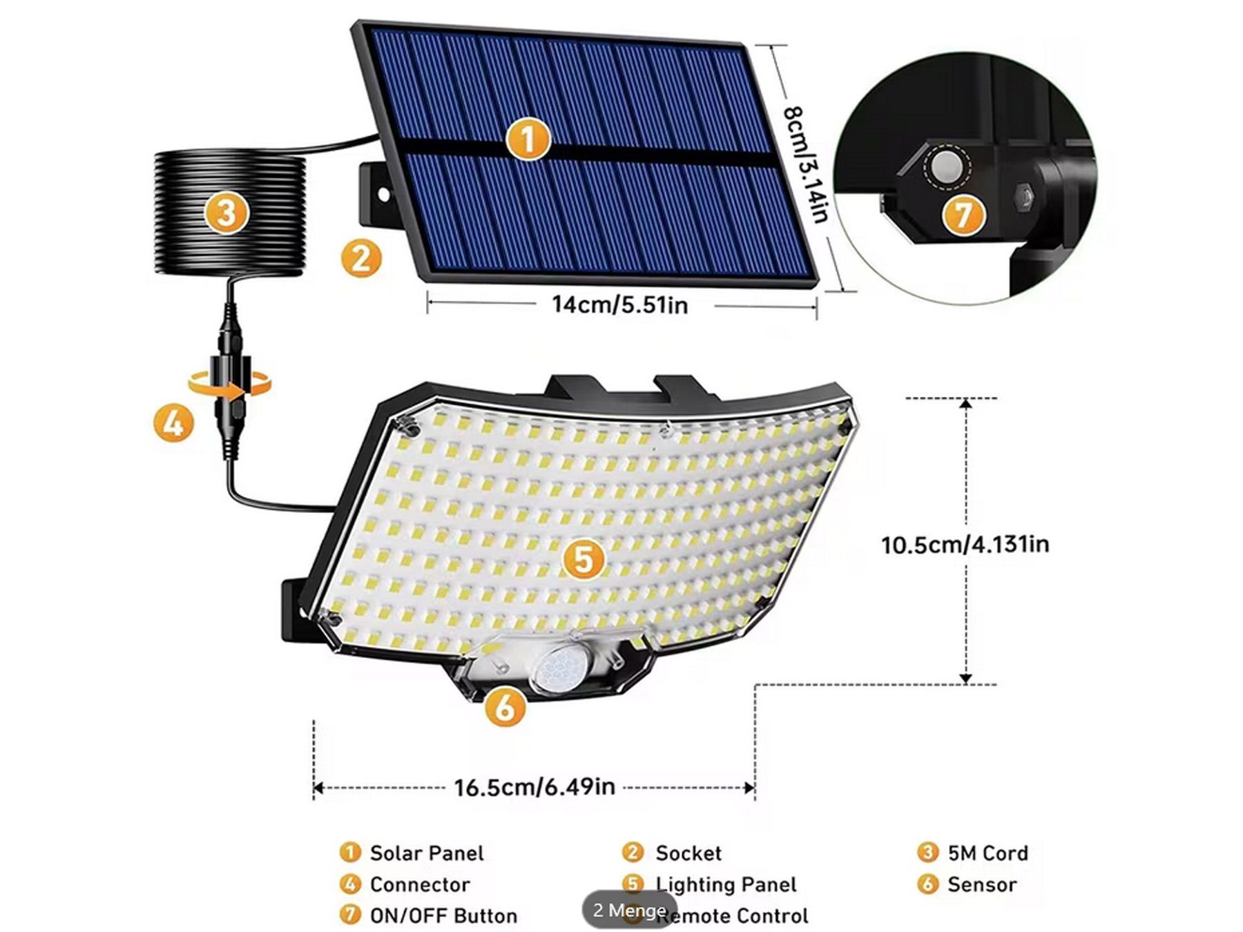 Lampade: Solar Wandleuchten-2 Stück – Nuovo e nell'imballaggio originale da moosseedorf venduto da RTN10 1