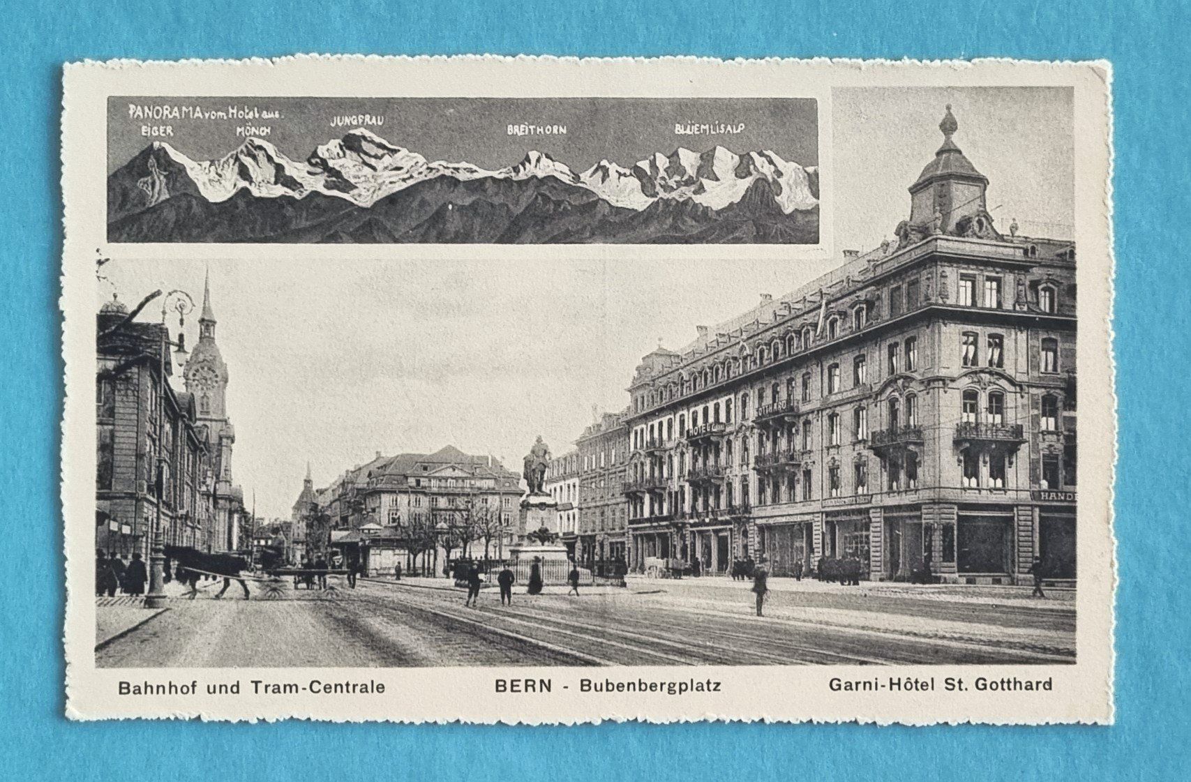 Ansichtskarten: Bern - Bubenbergplatz - Bahnhof mit Tram Centrale - 1919 – Gebraucht aus Rothrist von RROENK